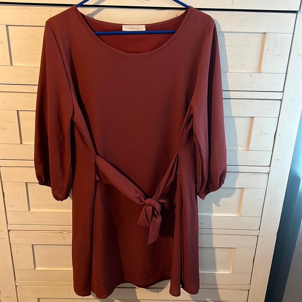 Long sleeve tie dress size L